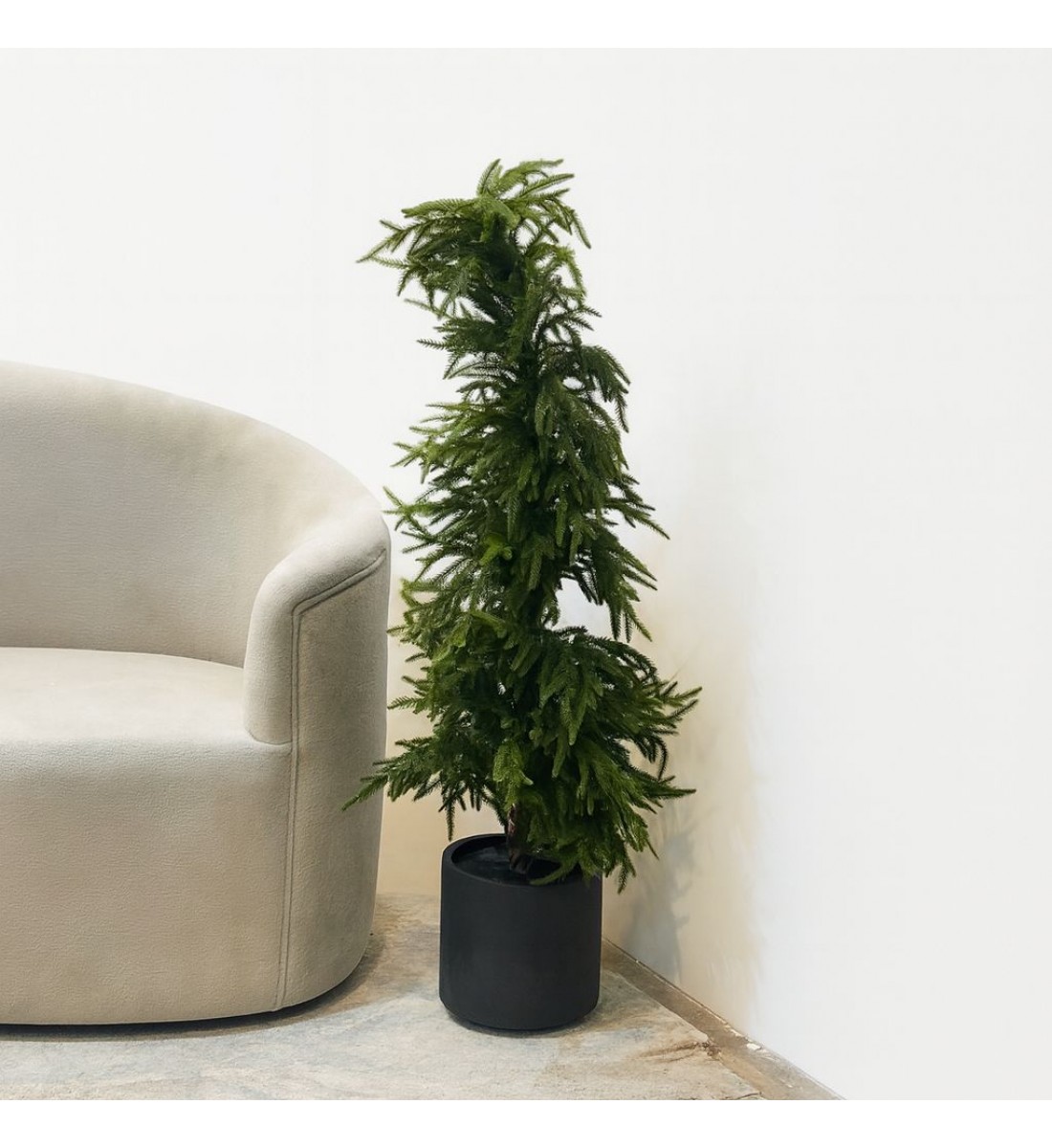 شجر صنوبر  زينة صناعي مع مركن 1.15سم