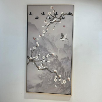 لوحة  قماش جدارية مدمجة مع علاق ملابس | مقاس 100× 190 سم