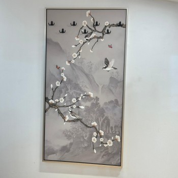 لوحة  قماش جدارية مدمجة مع علاق ملابس | مقاس 100× 190 سم