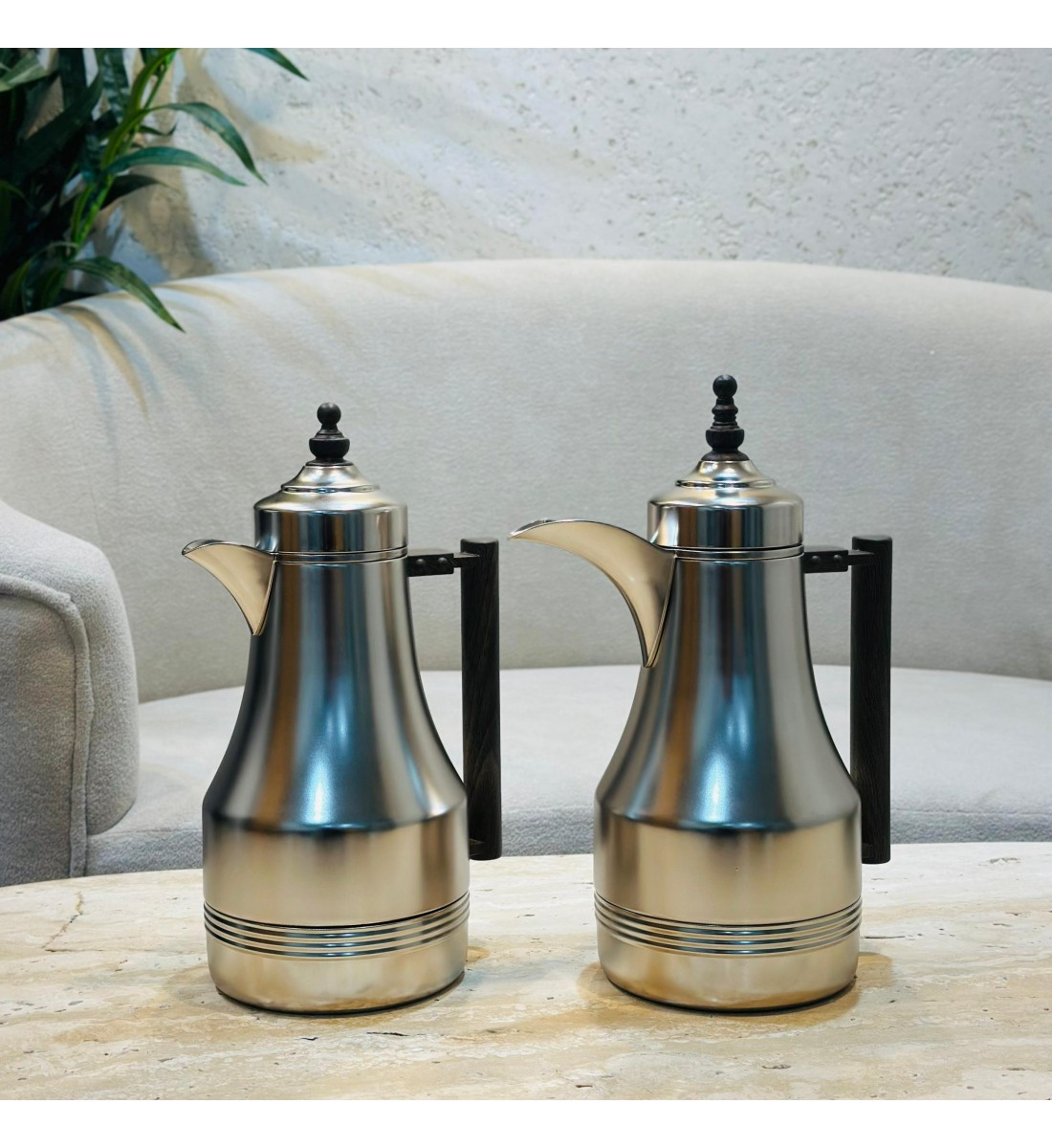 طقم ترامس شاي وقهوة راقي استيل داخل زجاج 1لتر طقم ترامس شاي وقهوة راقي استيل داخل زجاج 1لتر