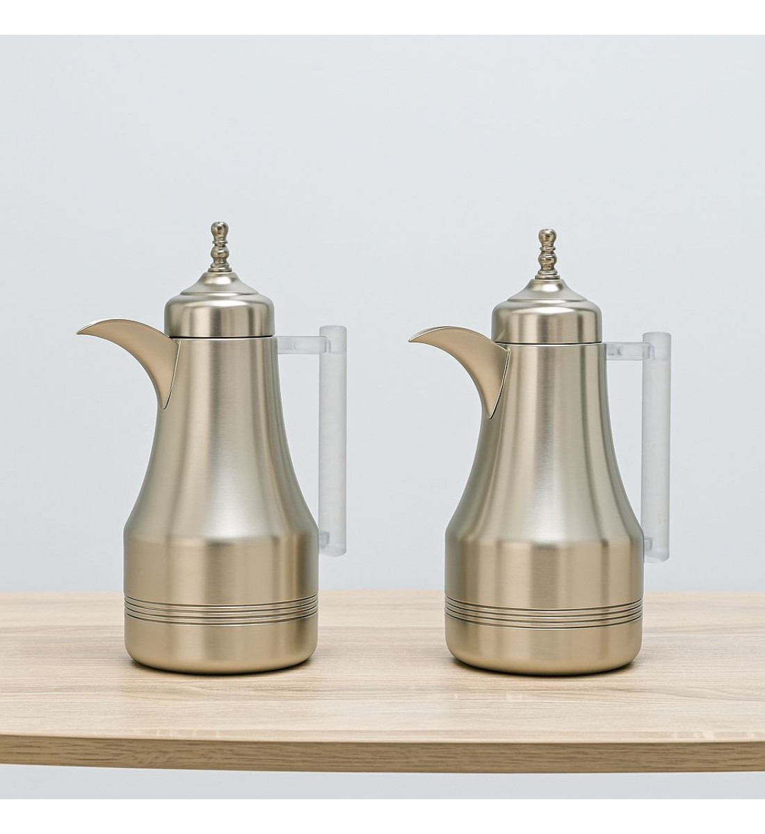 طقم ترامس شاي وقهوة راقي استيل داخل زجاج 1لتر 