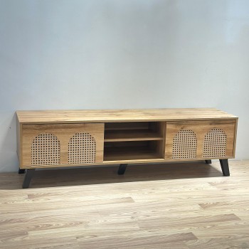 طاولة بلازما خشب لون خشبي 160×45×40سم 