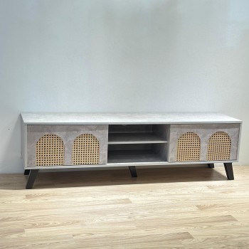 طاولة بلازما خشب لون رصاصي 160×45×40سم (العرض لا يشمل التركيب )