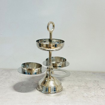 صحن تقديم معدني فاخر بتصميم فاخر