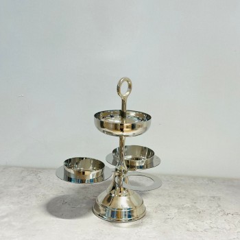 صحن تقديم معدني فاخر بتصميم فاخر