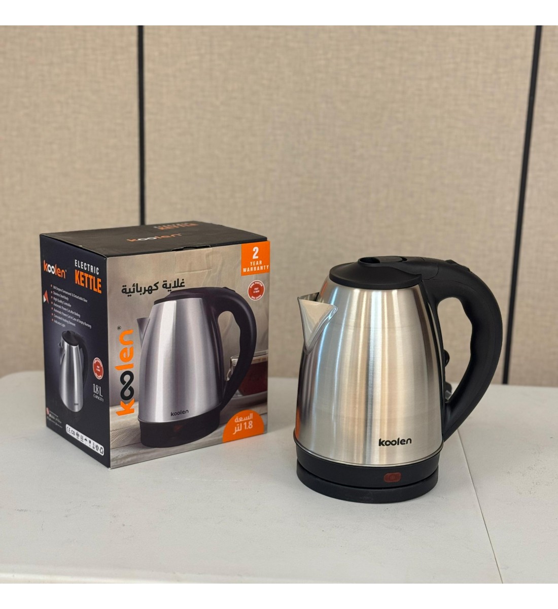  غلاية كهربائية  سعه 1.8لتر 1800وات 