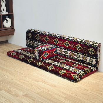 طقم جلسة ارضية خارجية 3قطع متعدد الالوان