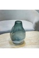 فازة زجاجية أنيقة بلون أخضر داكن42×10×10سم 