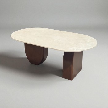  طاولة فاخرة بتصميم عصري أنيق رخام تركي طبيعي 140×75×50سم (منتج تفصيل )