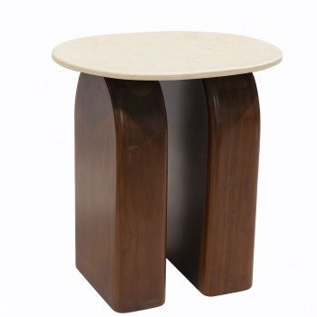  طاولة فاخرة بتصميم عصري أنيق رخام تركي طبيعي 60×50×70سم  (منتج تفصيل )