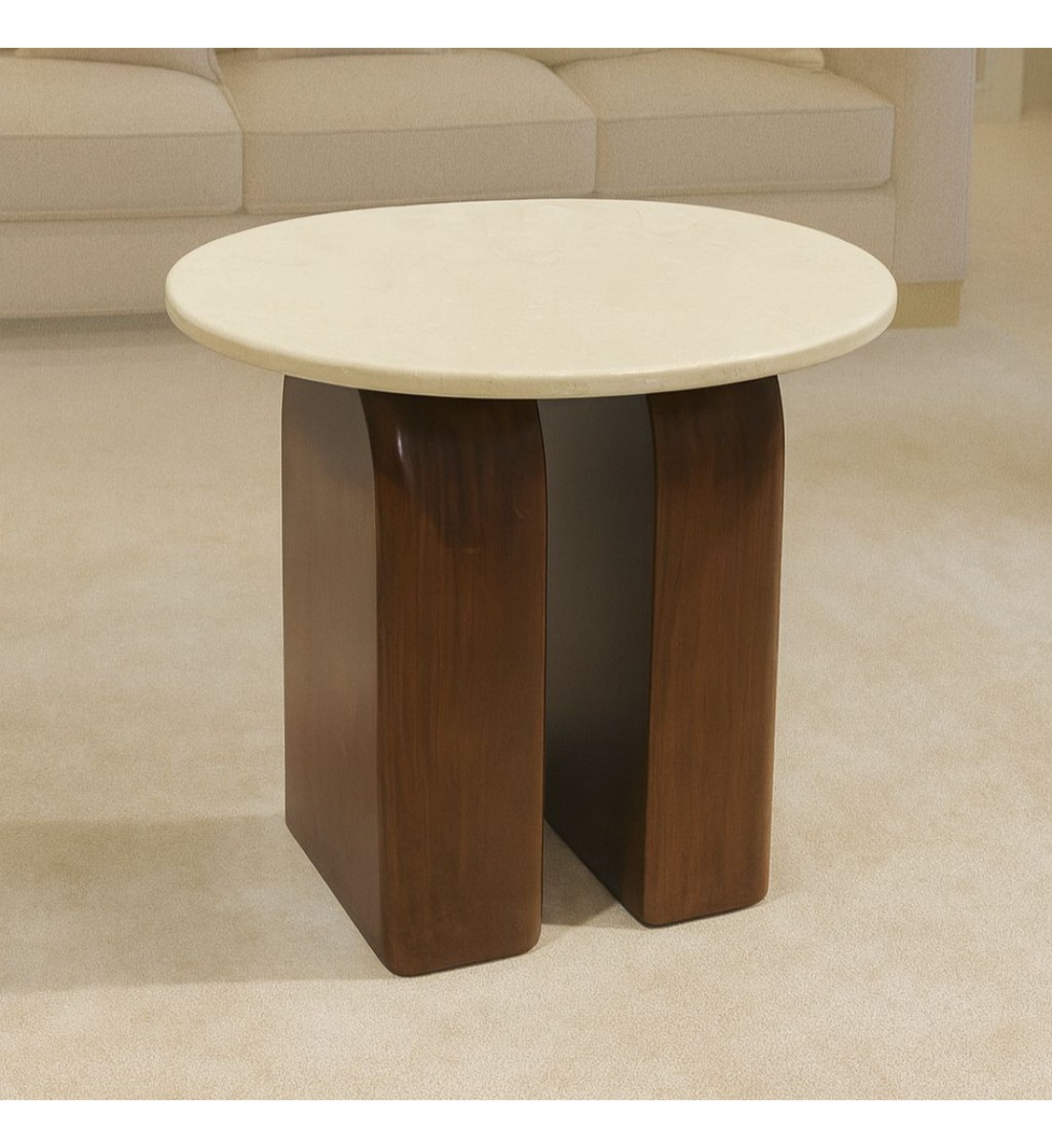  طاولة فاخرة بتصميم عصري أنيق رخام تركي طبيعي 60×50×70سم  (منتج تفصيل )