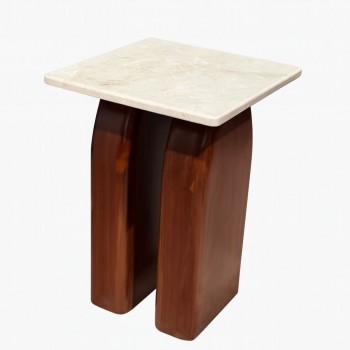  طاولة فاخرة بتصميم عصري أنيق رخام تركي طبيعي 40×40×55سم (منتج تفصيل )