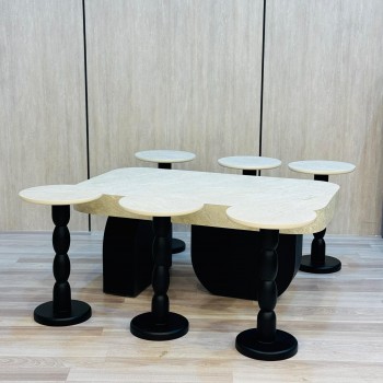 طقم طاوله بديل الرخام7قطع