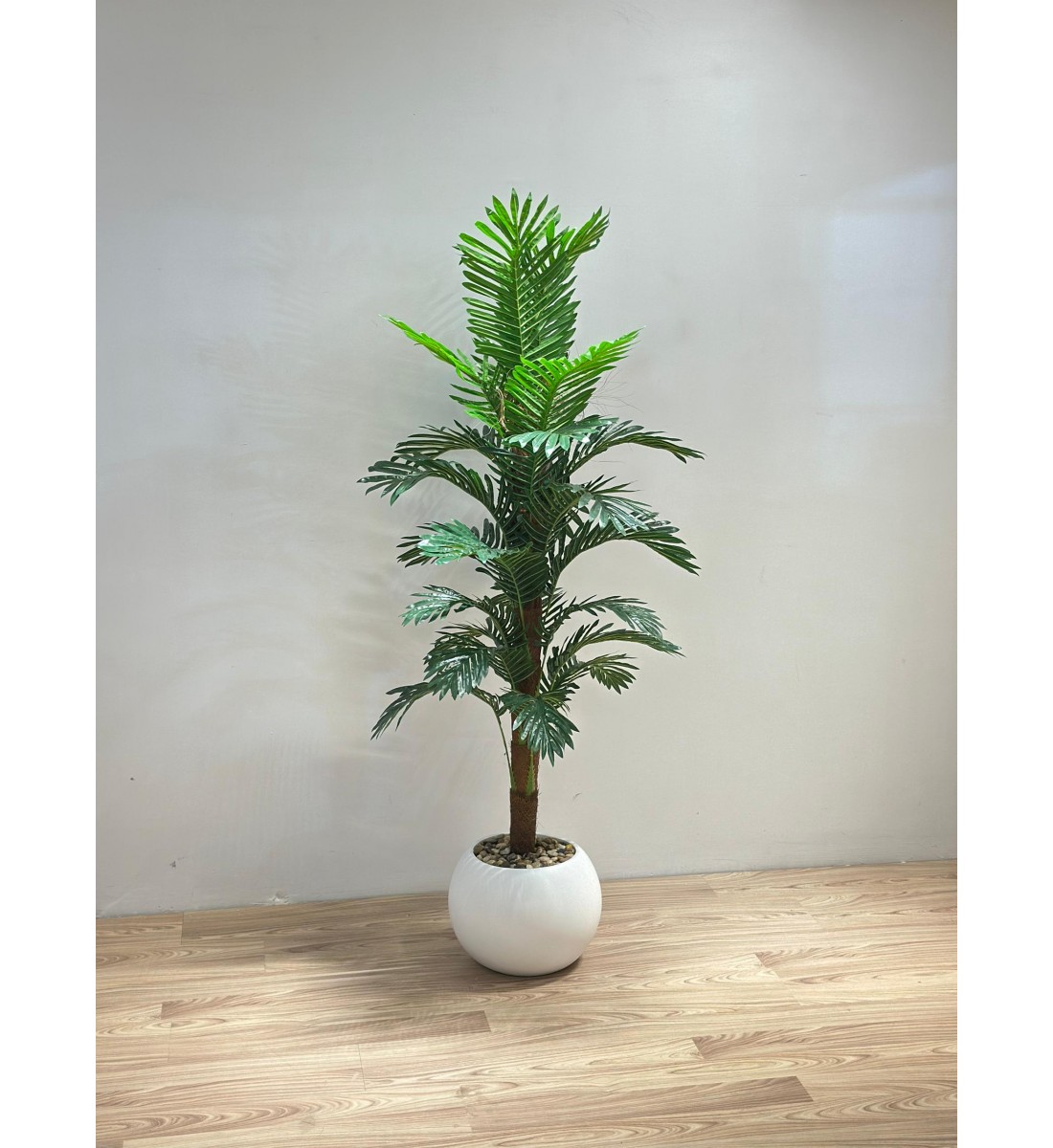 مركن شجر  نخلة ابيض تزيين صناعي  شكل حديث 170سم