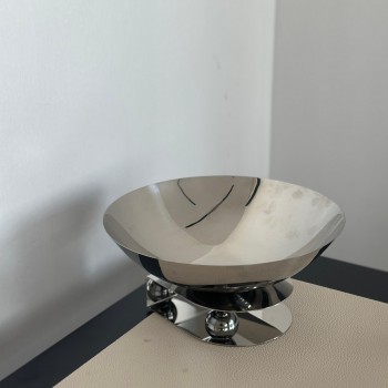 صحن تقديم معدني فاخر بتصميم فاخر  26×26×12سم 