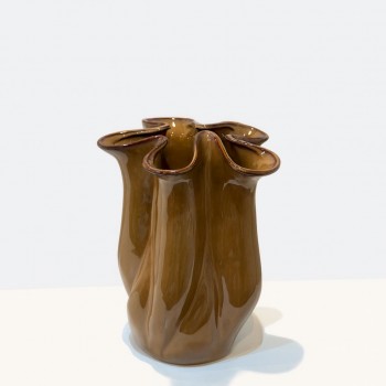 مزهرية فاخرة بتصميم عصري مميز، مصنوعة من السيراميك بجودة عالية33×23×23سم 