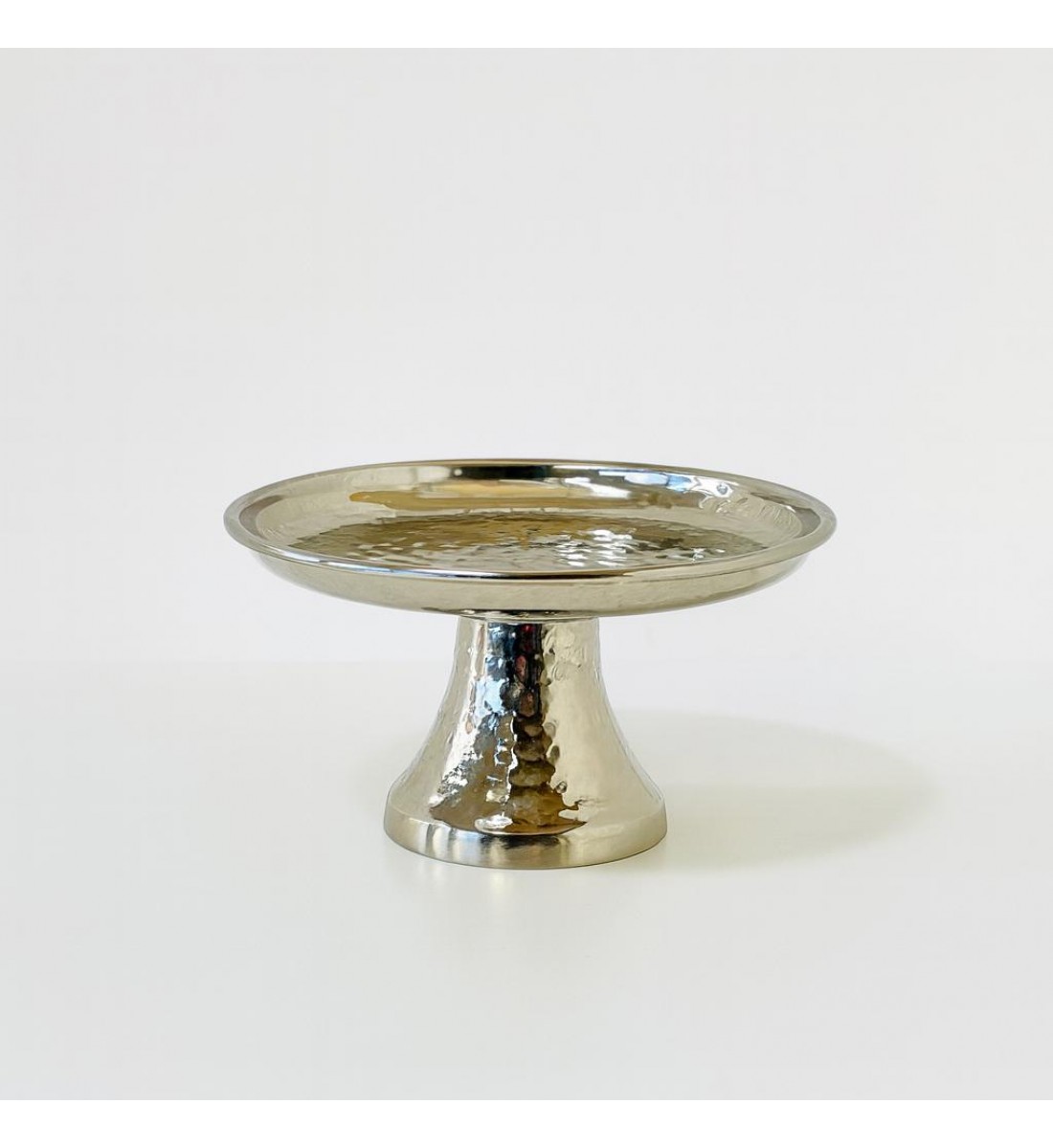 صحن تقديم معدني فاخر بتصميم فاخر 7×14×14سم 