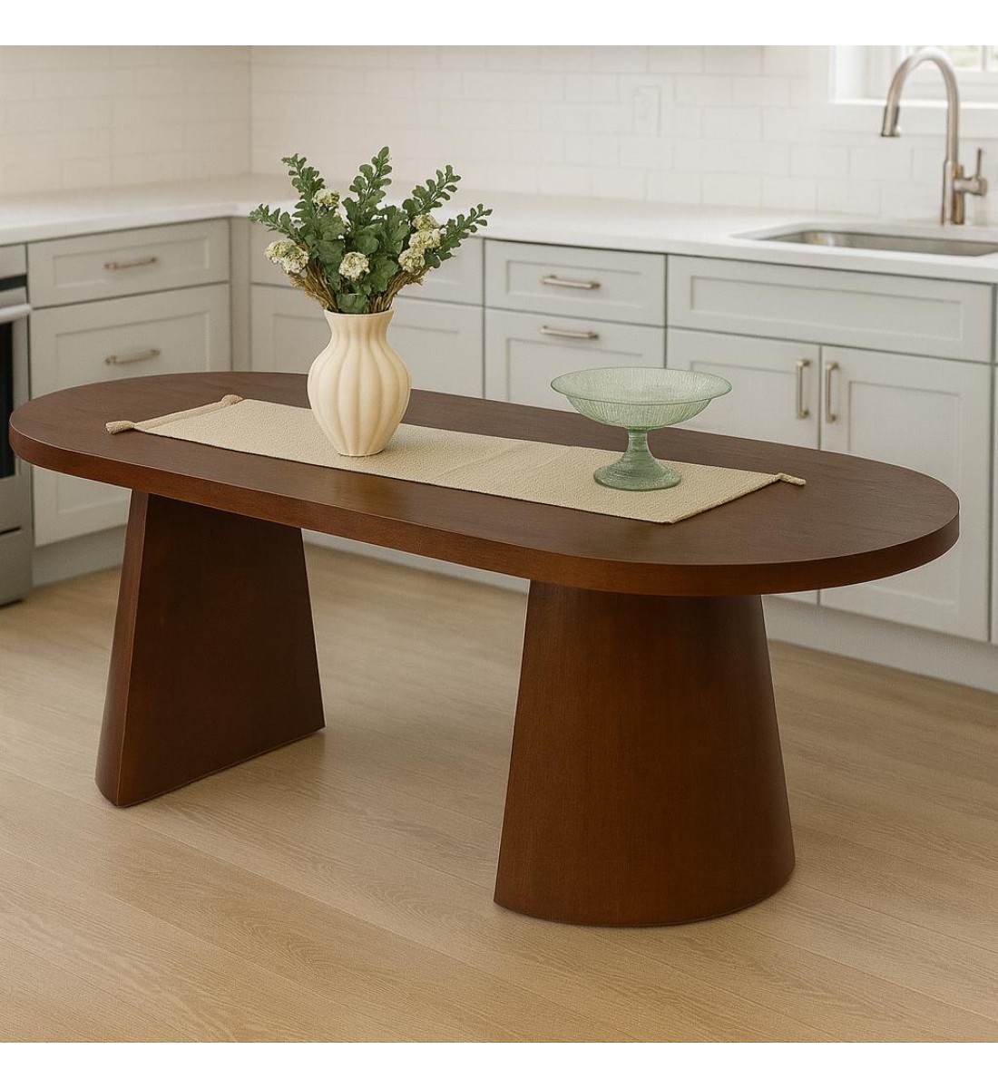 طاولة طعام خشب السنديان لون بني 200×100سم بدون كراسي (منتج تفصيل ) طاولة طعام خشب السنديان لون بني 200×100سم بدون كراسي (منتج تفصيل )