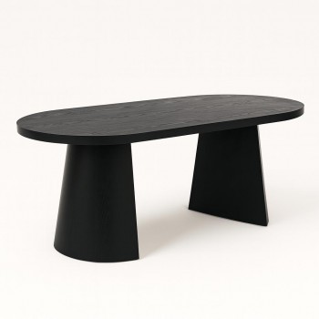 طاولة طعام  خشب السنديان لون اسود 200×100سم بدون كراسي (منتج تفصيل )