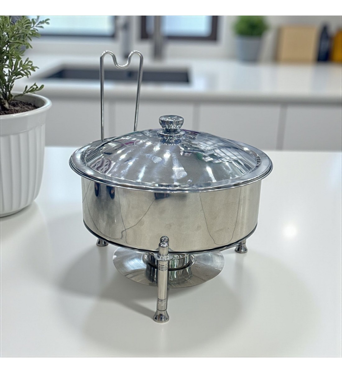 سخان طعام من الستانلس ستيل هندي غطاء استيل 8لتر سخان طعام من الستانلس ستيل هندي غطاء استيل 8لتر