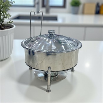 سخان طعام من الستانلس ستيل هندي غطاء استيل 6لتر 