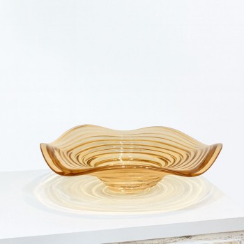 صحن تقديم زجاج مودرن بتصميم كلاسيك40×40×11سم 