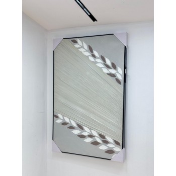 لوحه زينة حائط ديكور جبسية اطار اسود 120×80سم 