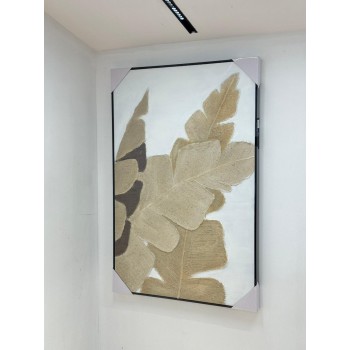 لوحه زينة حائط ديكور جبسية اطار اسود 120×80سم 