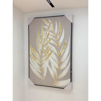 لوحه زينة حائط ديكور جبسية اطار اسود 120×80سم 