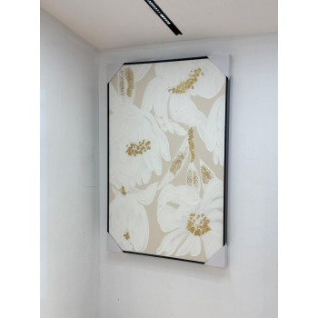 لوحه زينة حائط ديكور جبسية اطار اسود 120×80سم 