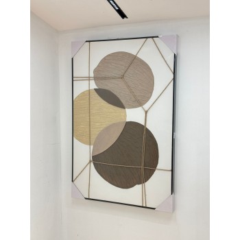 لوحه زينة حائط ديكور جبسية اطار اسود 120×80سم 