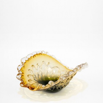 صحن تقديم زجاج مودرن بتصميم كلاسيك40×29×18سم 