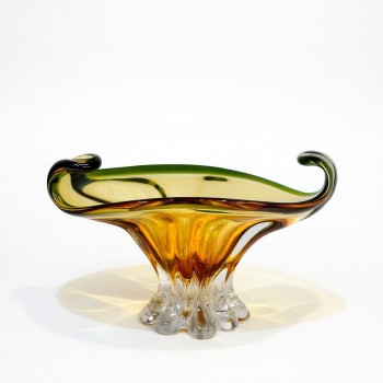 صحن تقديم زجاج مودرن بتصميم كلاسيك30×25×19سم 