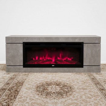 دفاية كهربائية  شكل طاولة بلازما ذات تصميم انيق وحديث بديل الرحام لون  بيج  مقاس 160×40×60سم 