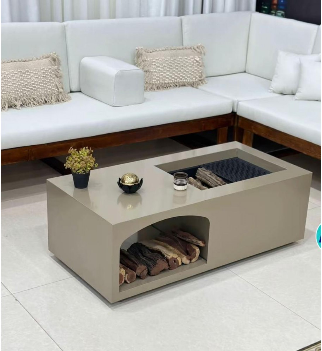 منقل معدني كامل بتصميم عملي وأنيق مقاس 120 *60سم 