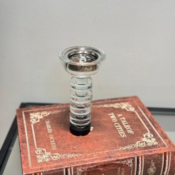 مبخرة بتصميم عصري وأنيق، مصنوع من خامات معدنية+كرستال فاخرة باللون الفضي 18×9×9سم 