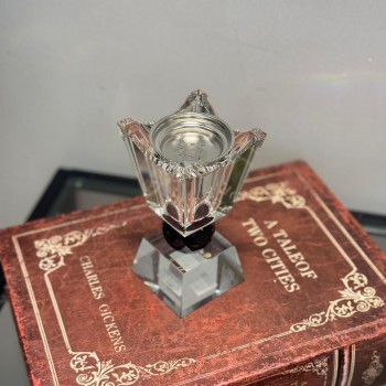 مبخرة بتصميم عصري وأنيق، مصنوع من خامات معدنية+كرستال فاخرة 15×7×7سم 