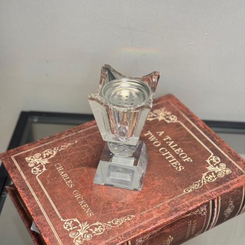 مبخرة بتصميم عصري وأنيق، مصنوع من خامات معدنية+كرستال فاخرة 15×7×7سم 