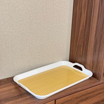 صينية تقديم أنيقة بتصميم عصري راقٍ تجمع بين البساطة والفخامة50×3×31سم