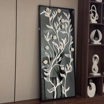 مرايا4 قطع مرايا مرسومة ورود جبسية 70×160سم (منتج تفصيل )