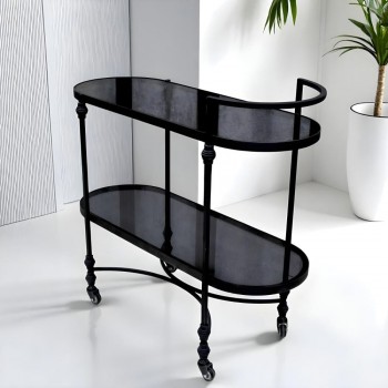 عربية ضيافة 2 دور لون اسود 100*100*40 سم 