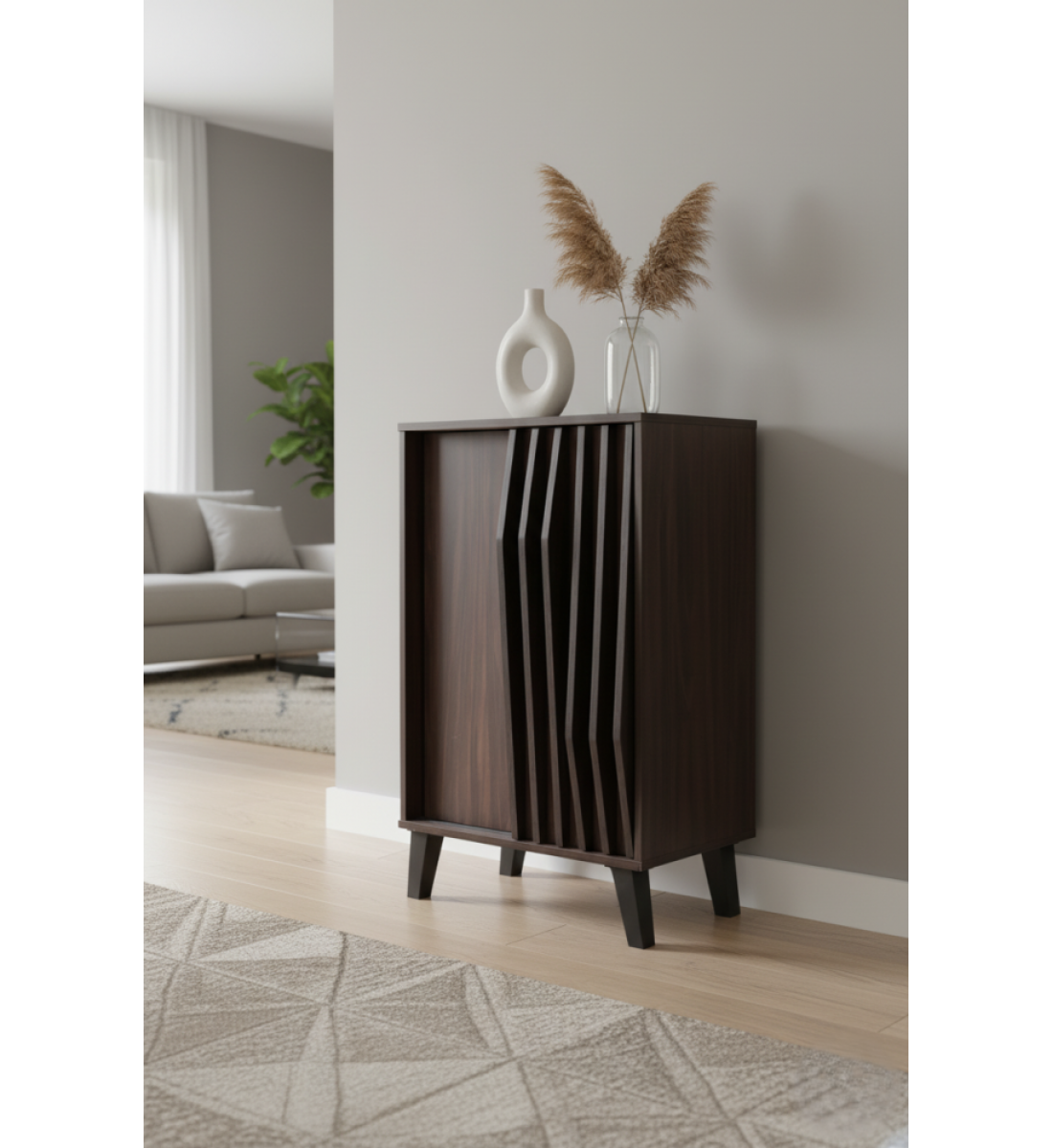 خزانة أحذية أريكه ذات بابين ارتفاع 94×طول 60×عرض 35 سم