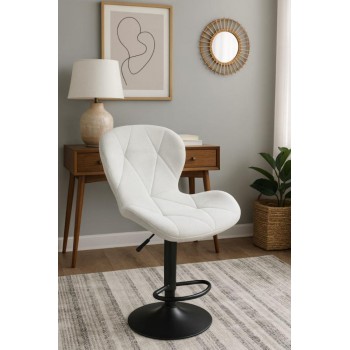 كرسي بار قاعدة حديد  ملبس بأجود انواع الاقمشة من نوع الكتان