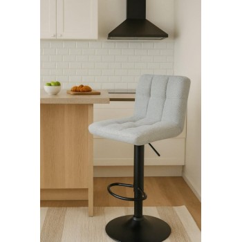 كرسي بار قاعدة حديد  ملبس بأجود انواع الاقمشة من نوع الكتان