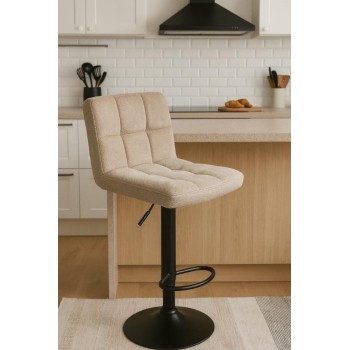 كرسي بار قاعدة حديد  ملبس بأجود انواع الاقمشة من نوع الكتان