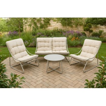 طقم جلسه خارجيه حديد ،4 أشخاص مع طاولة 