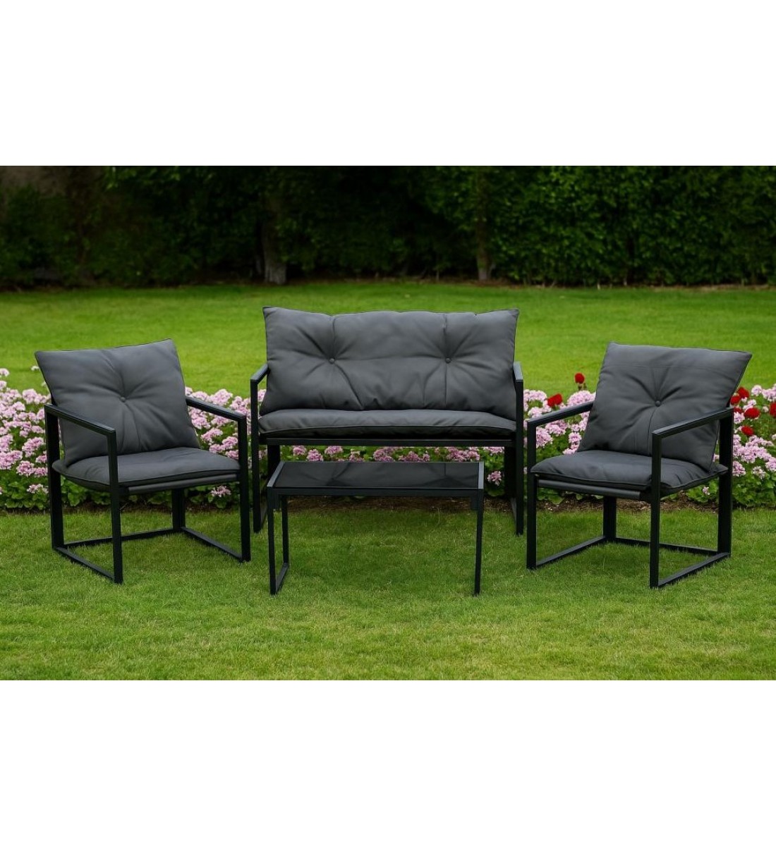 طقم جلسه خارجيه حديد ،4 أشخاص مع طاولة 