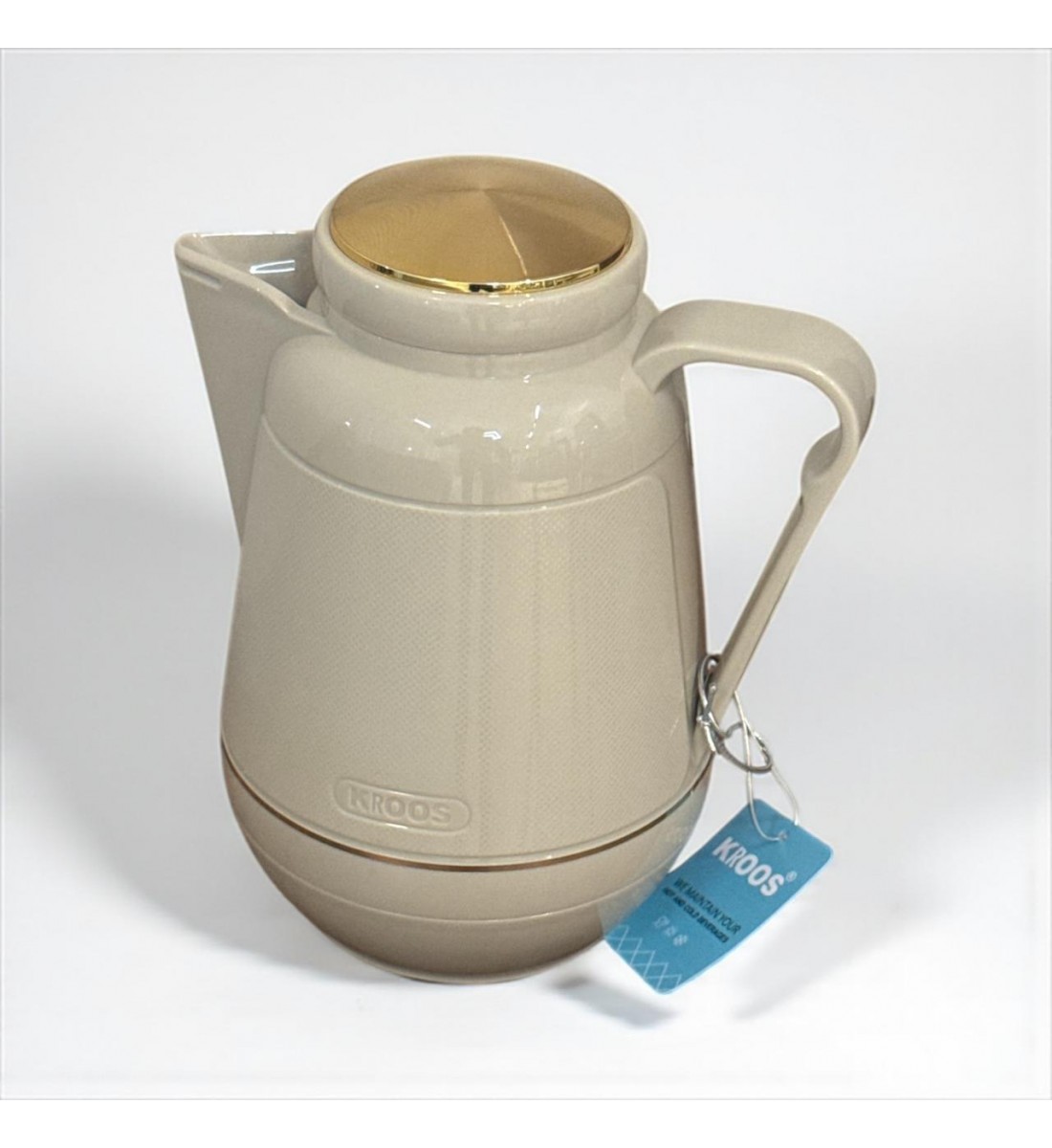 ترمس فاخر بلون بيج أنيق مزوّد بمقبض بتصميم 0.50لتر ترمس فاخر بلون بيج أنيق مزوّد بمقبض بتصميم 0.50لتر