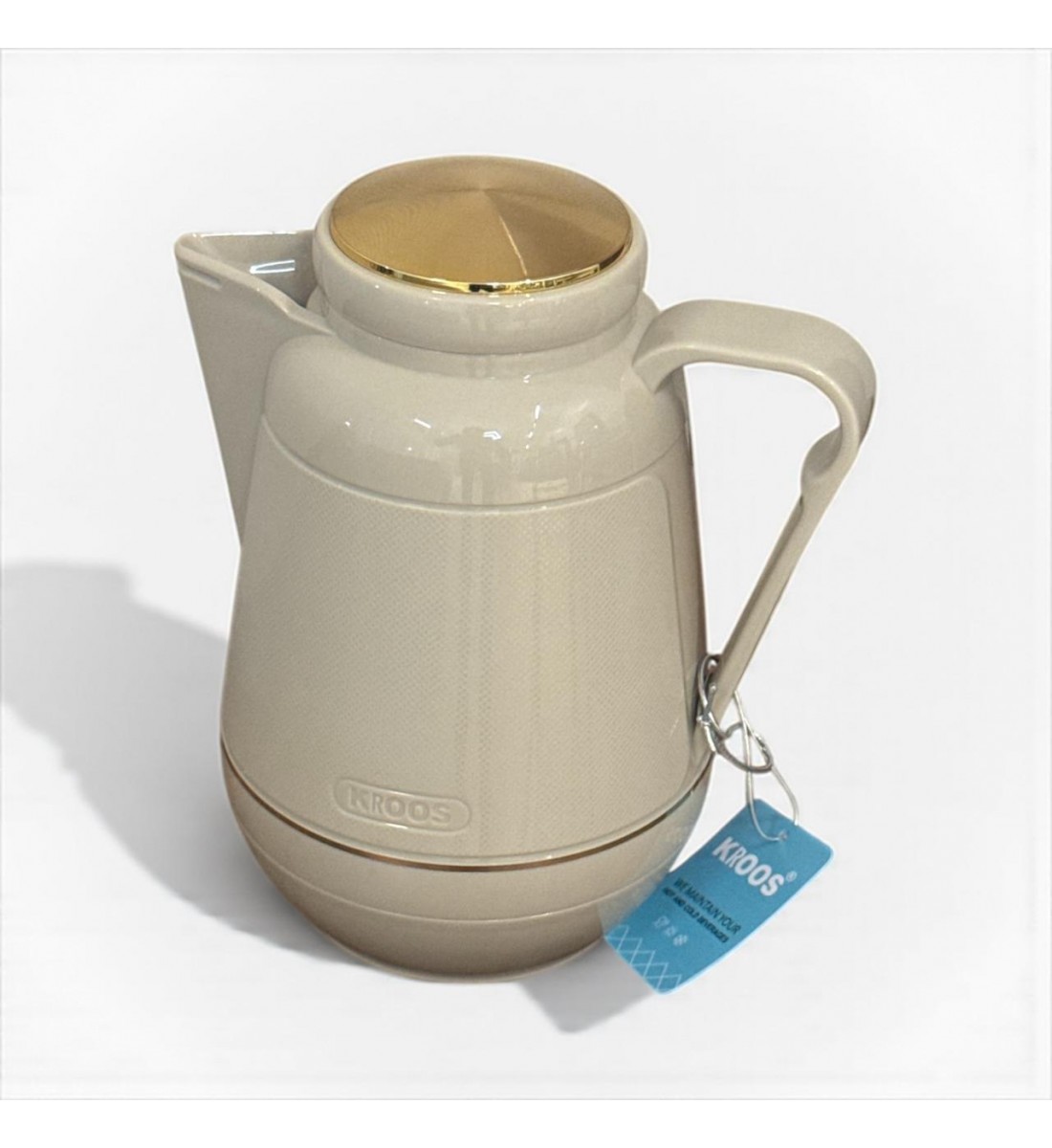 ترمس فاخر بلون بيج أنيق مزوّد بمقبض بتصميم 0.50لتر ترمس فاخر بلون بيج أنيق مزوّد بمقبض بتصميم 0.50لتر