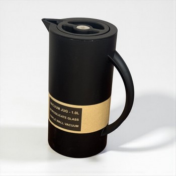 ترمس فاخر بلون اسود أنيق مزوّد بمقبض  بتصميم 1لتر 